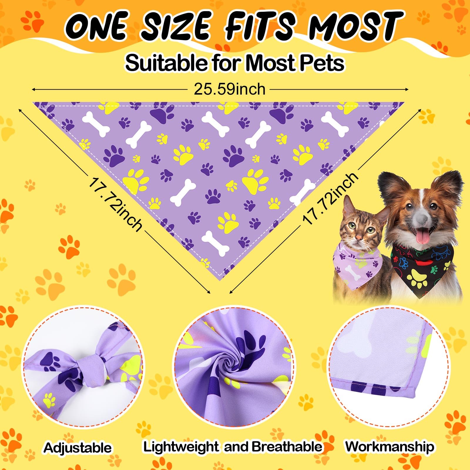 Bandanas Reginary con diseños de huesos, colores vivos