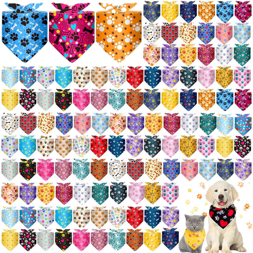 Bandanas Reginary con huellas de perro, ideal para paseos y fotos