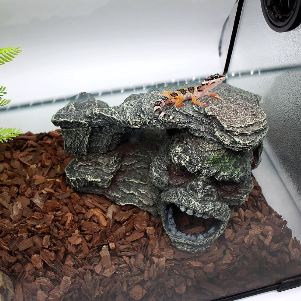 relaqcc accesorios-tanque-reptiles-multiuso: accesorio versátil para refugio y escondite.