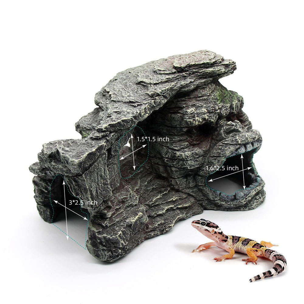 relaqcc gecko-acceso-humedad-cueva: escondite húmedo para terrario.