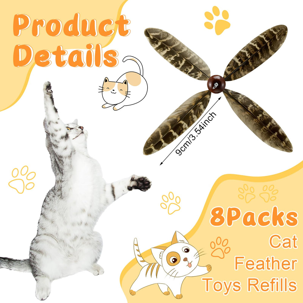 Relaxgiant plumas refill interactivo para gatitos, fomenta juego dinámico.