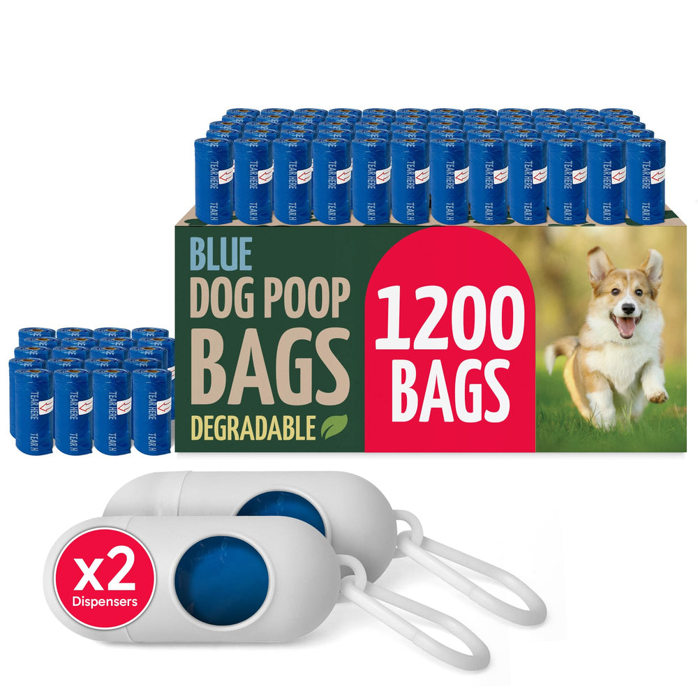 Bolsas de desecho para perros Reli 1200-pack, listas para paseos diarios.
