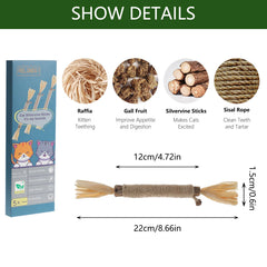RELONGGI juguete silvervine para dientes de gatos, ideal durante la dentición