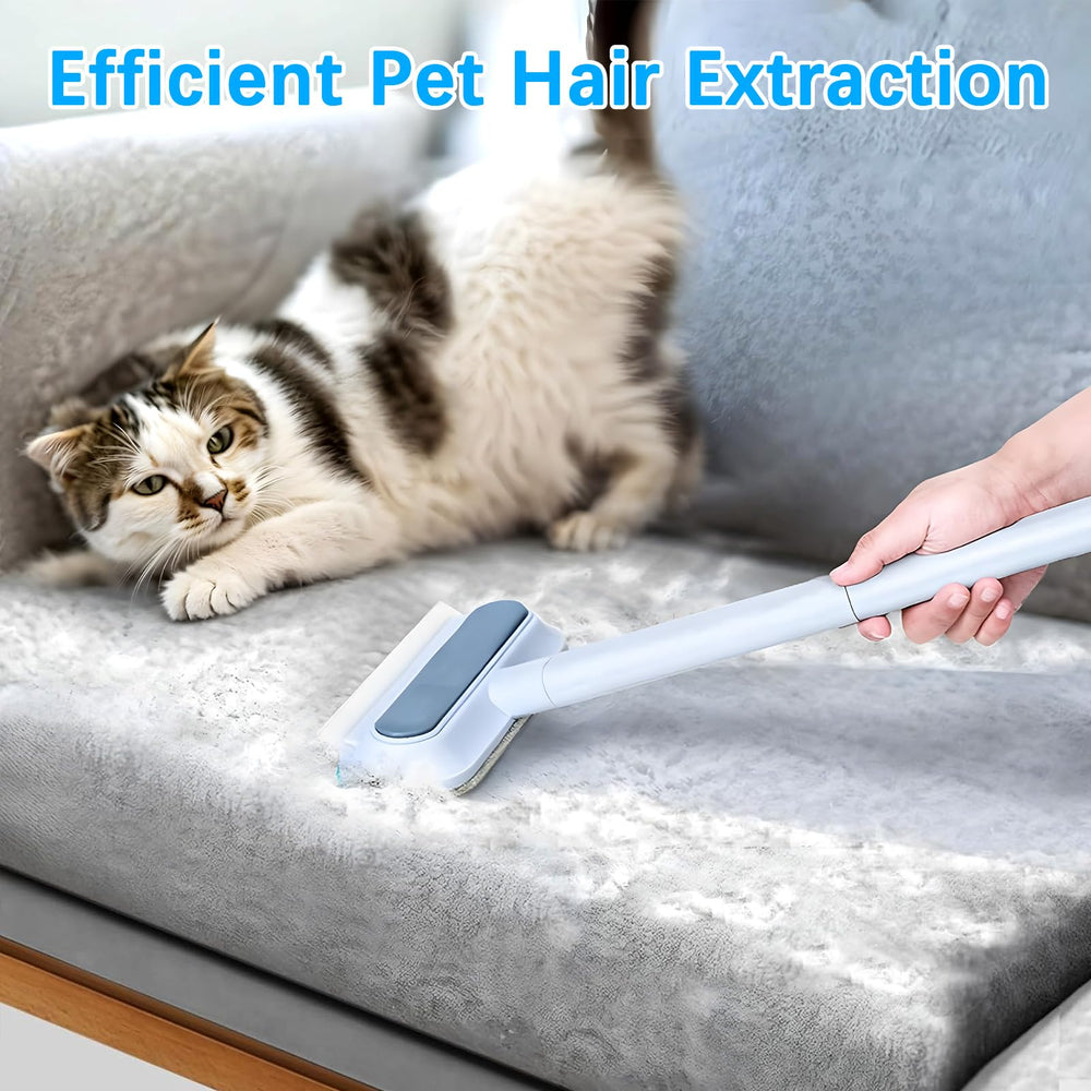 Remover Pelo de Mascotas: mango ergonómico ajustable para limpieza cómoda.