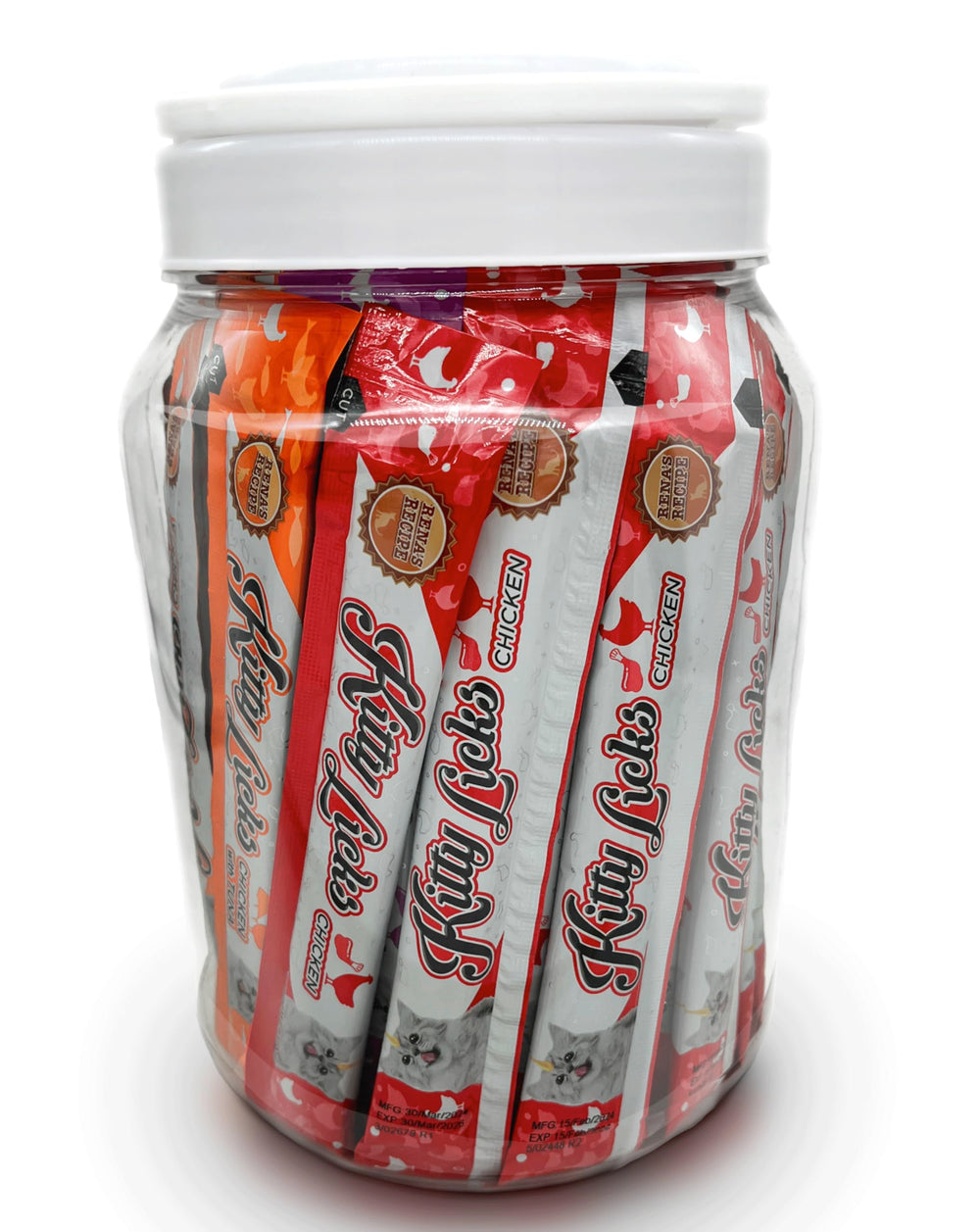 Kitty Licks de Rena's Recipe, tubo cremoso para premiar al gato en casa.