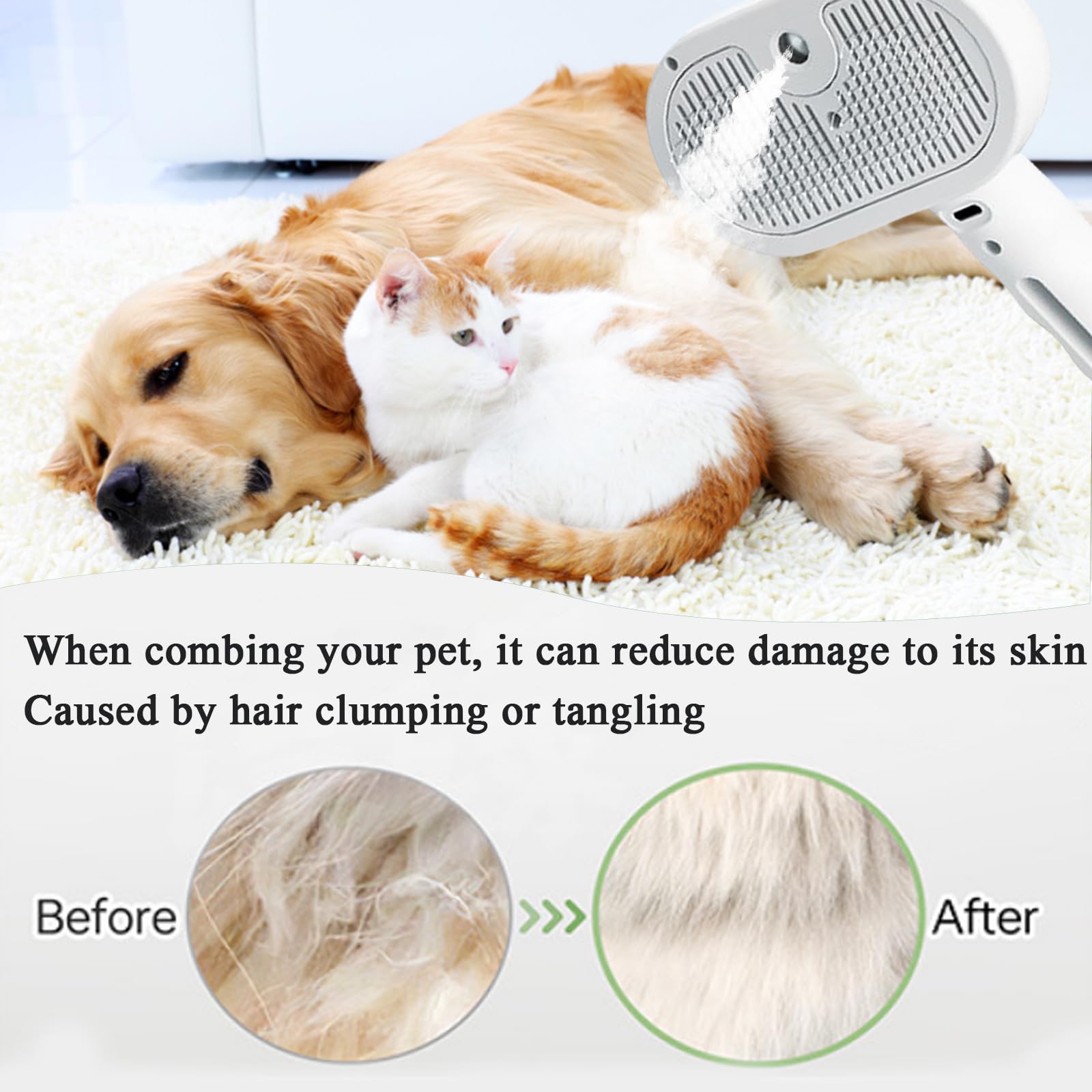ReNu Dog Brush: tanque de agua con líquido de baño para suavidad adicional
