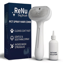 ReNu Dog Brush tres en uno con auto limpieza para cepillado rápido