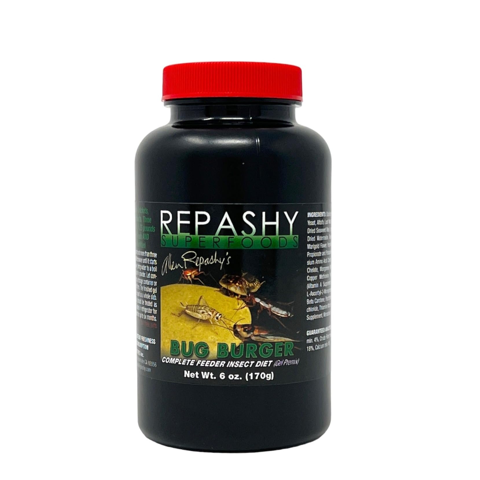 Repashy Bug Burger Gel, alimento gel para insectos, aporta nutrición equilibrada para grillos activos.