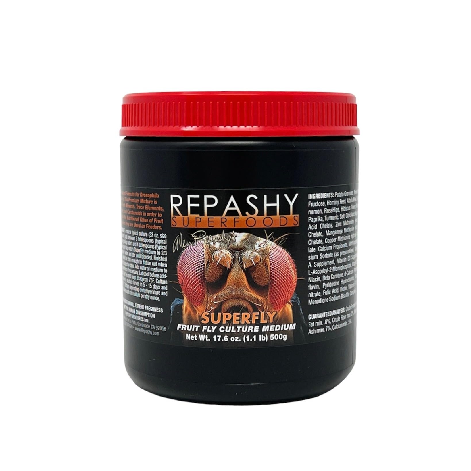 Repashy SuperFly, frasco de cultivo de moscas de la fruta para alimentación de mascotas