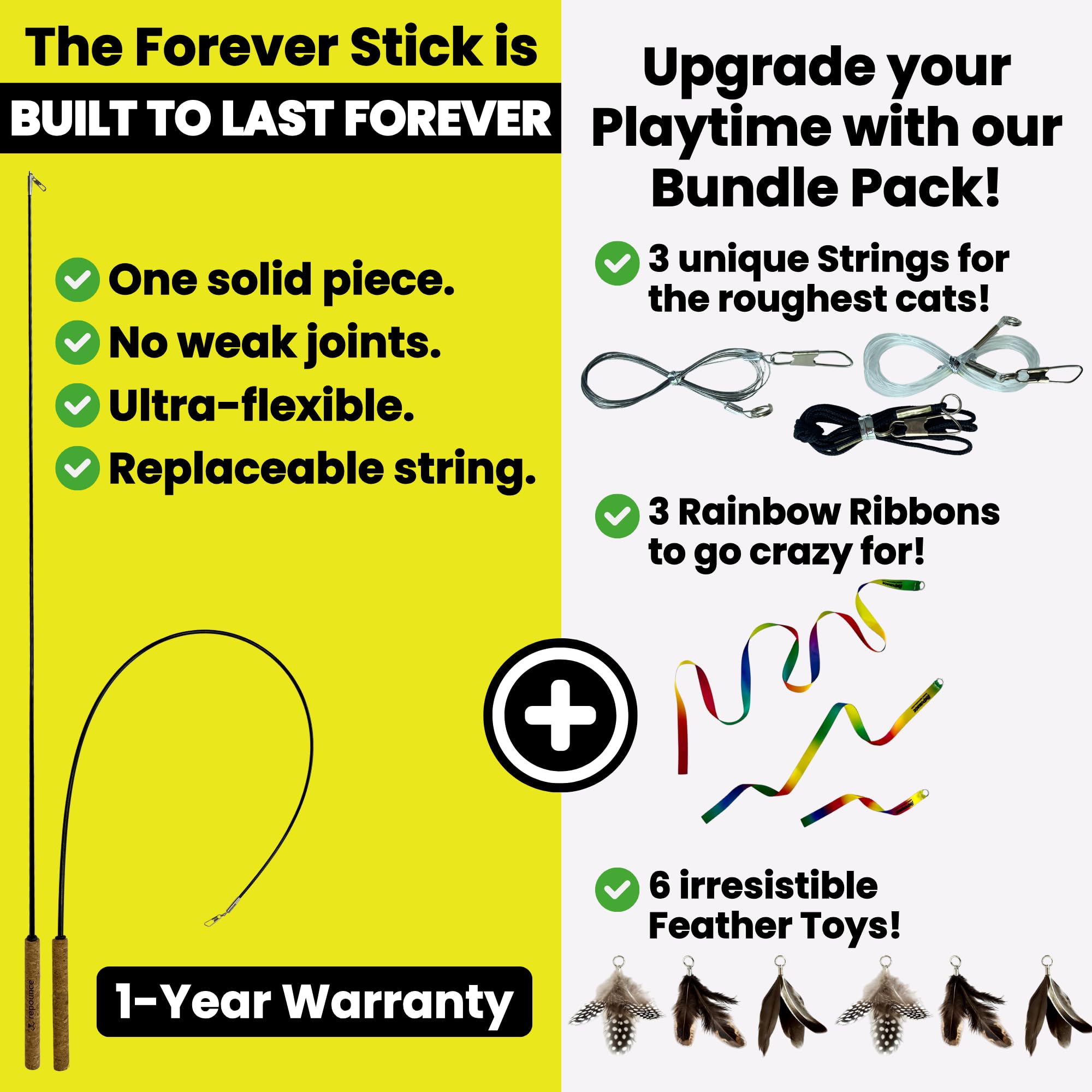 Repounce Forever Stick cuerda durable para sesiones prolongadas
