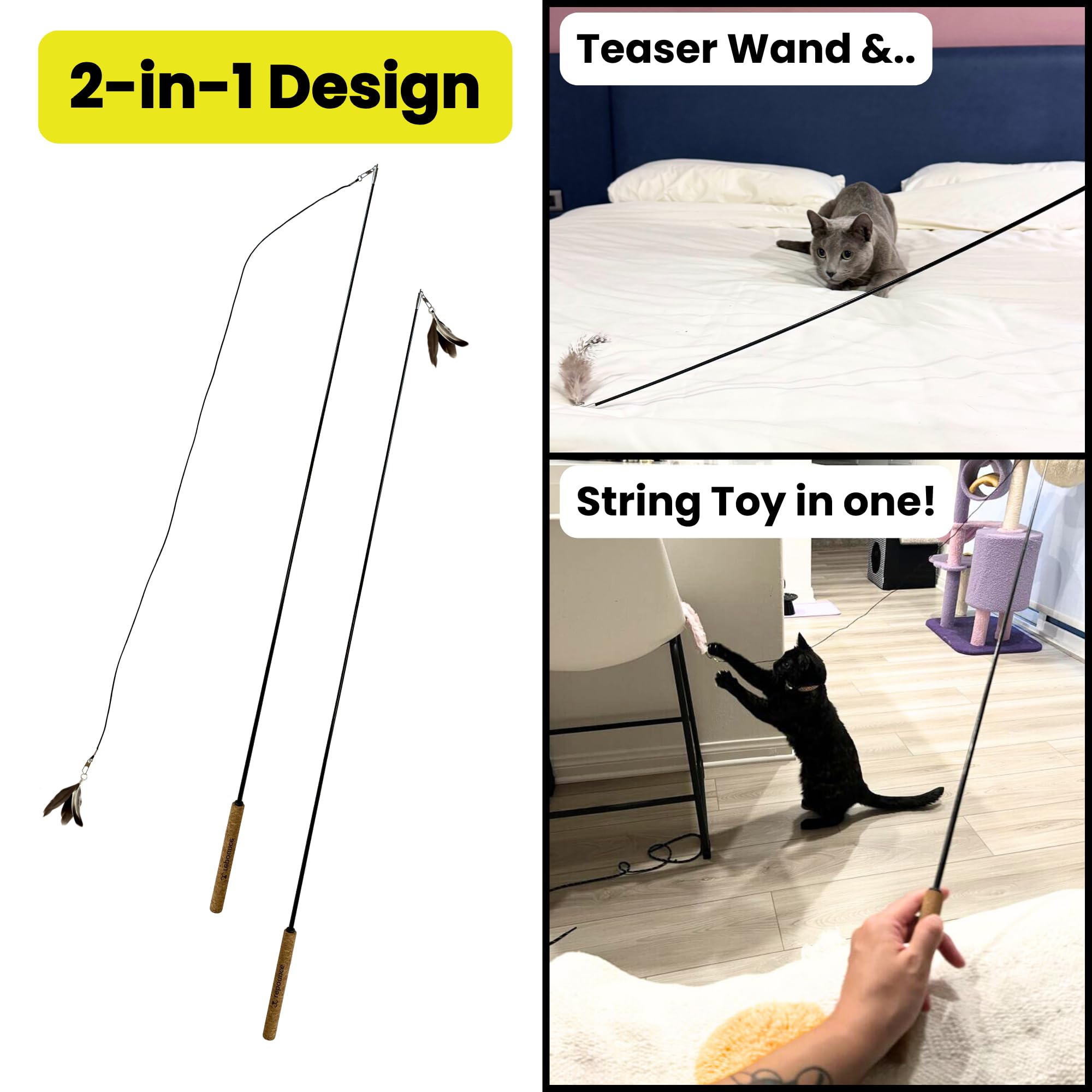 Repounce Forever Stick, punta resistente para movimientos y brincos de gatos.