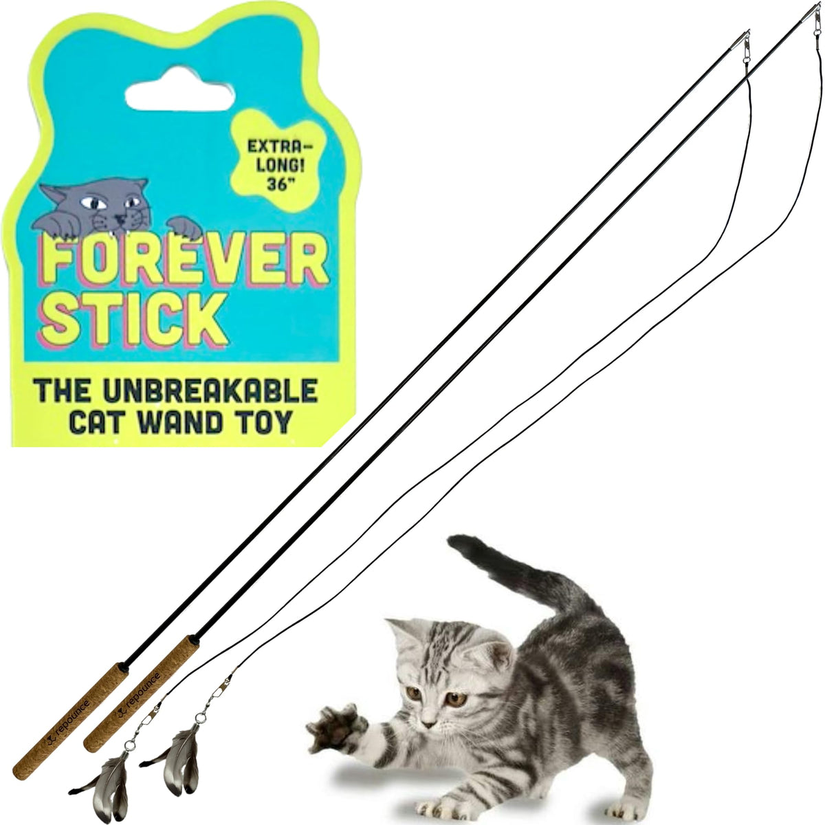 Repounce Forever Stick varita para gatos, ideal para juego activo y duradero.
