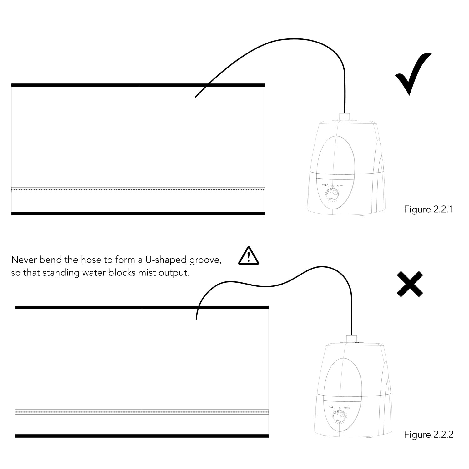 Pies de sujeción para fijar la manguera, estabilidad asegurada