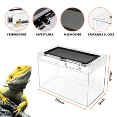 Reptile Growth terrario con malla de ventilación para flujo de aire