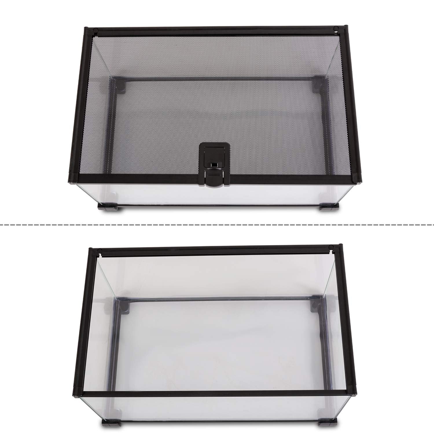 REPTI ZOO bandeja PVC transparente para agua y sustrato, fácil limpieza.