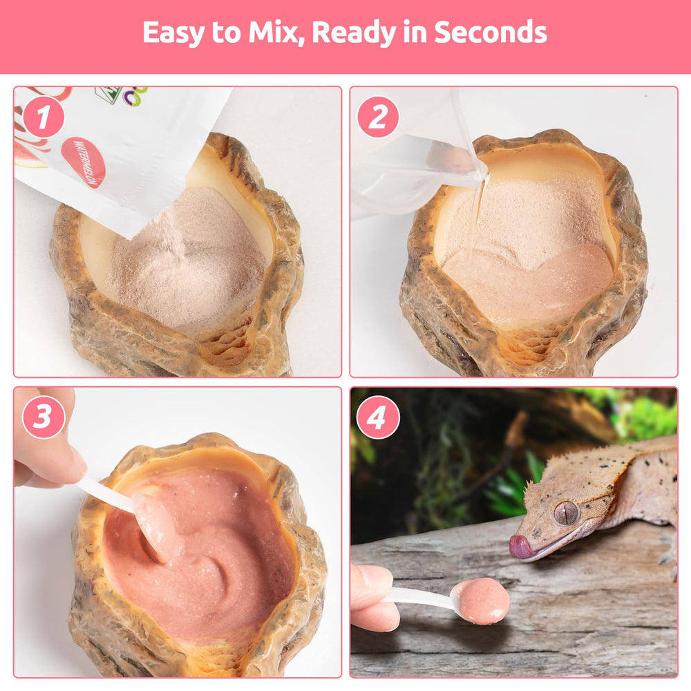 Variedad de frutas en REPTIZOO FRIENDLY: banana, albaricoque, sandía y higo