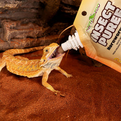 Puré REPTIZOO FRIENDLY gusanos de harina su textura suave facilita la ingesta