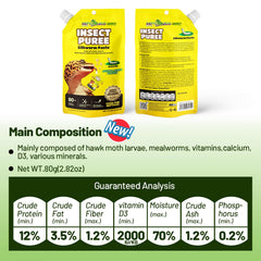 Mezcla versátil de dietas para reptiles insectívoros, opción para adaptar la alimentación.