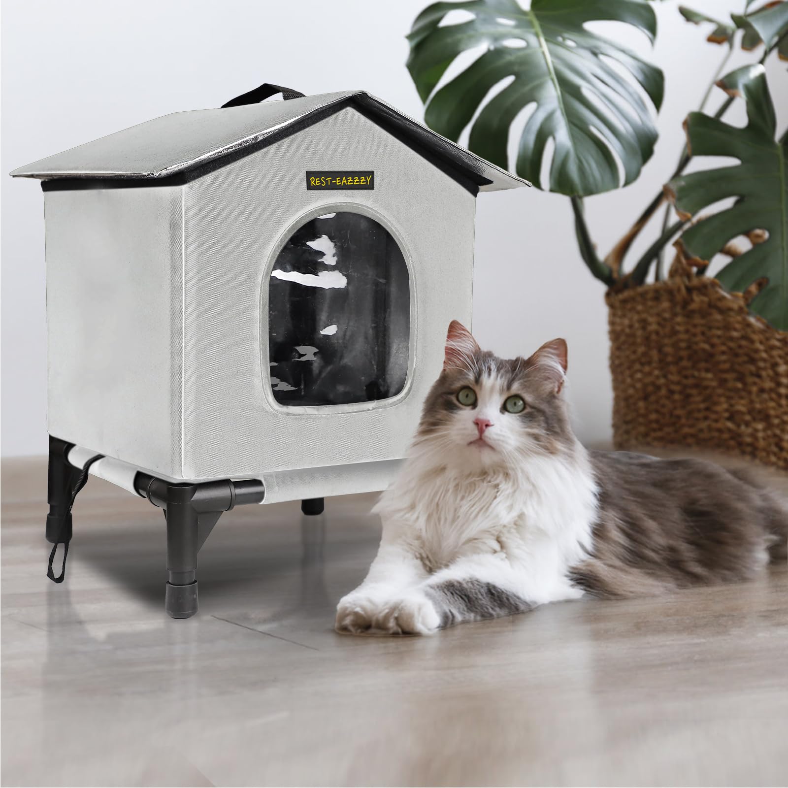 Rest-Eazzzy cama para gatos exterior, protección impermeable para felinos al aire libre.