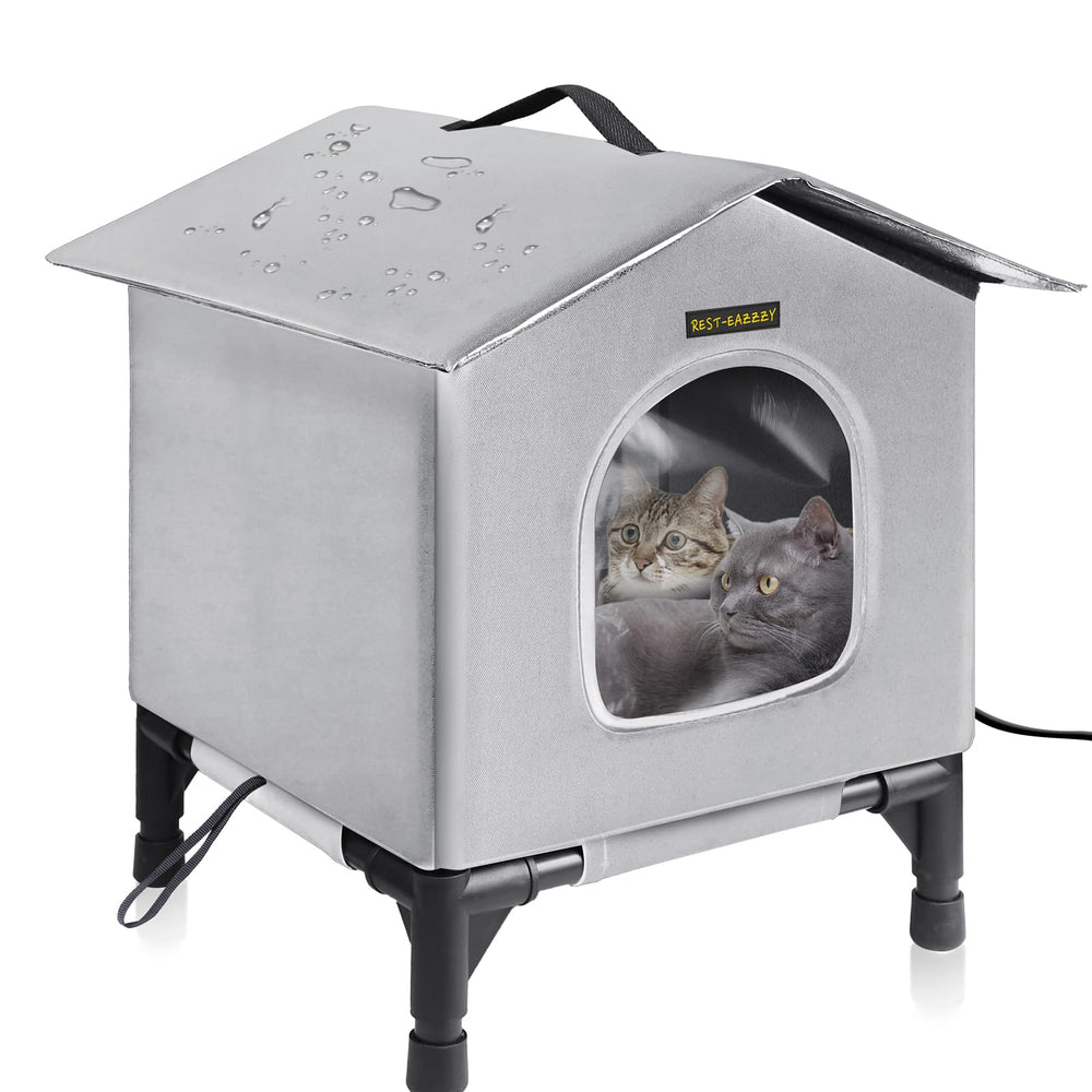 Rest-Eazzzy casa para gatos, refugio versátil para interior y exterior, calor cómodo para inviernos fríos.