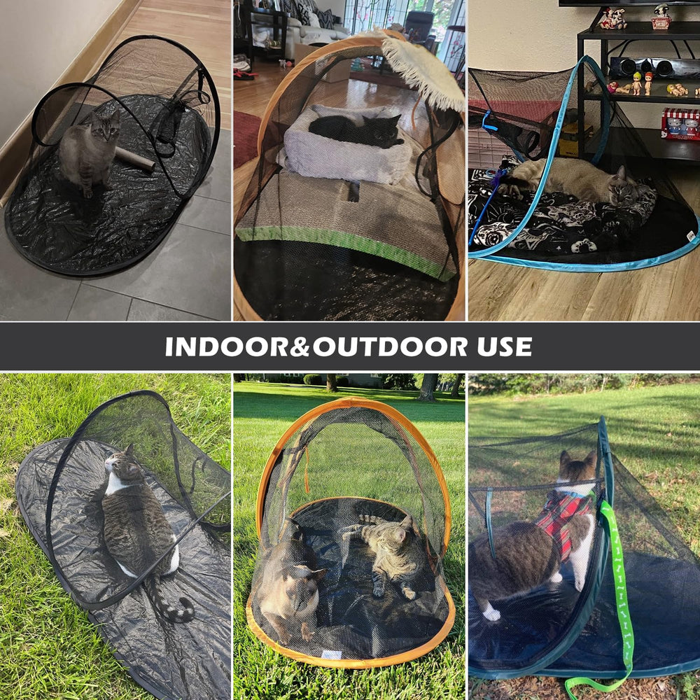 Protección con sombra y mosquitos para gatos y otras mascotas