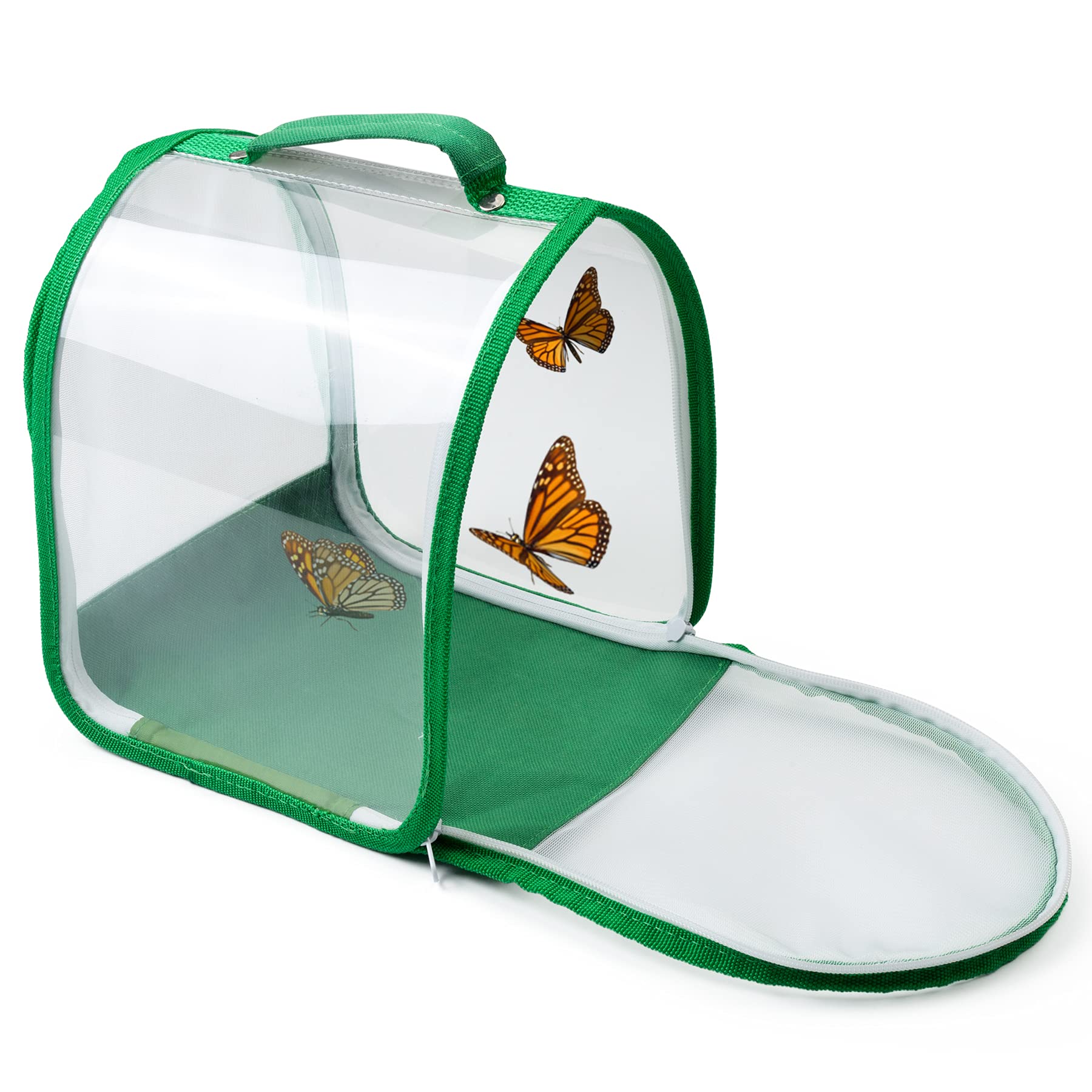 RESTCLOUD HABITAT mariposa, paneles transparentes para observar orugas y cambio de mariposa.
