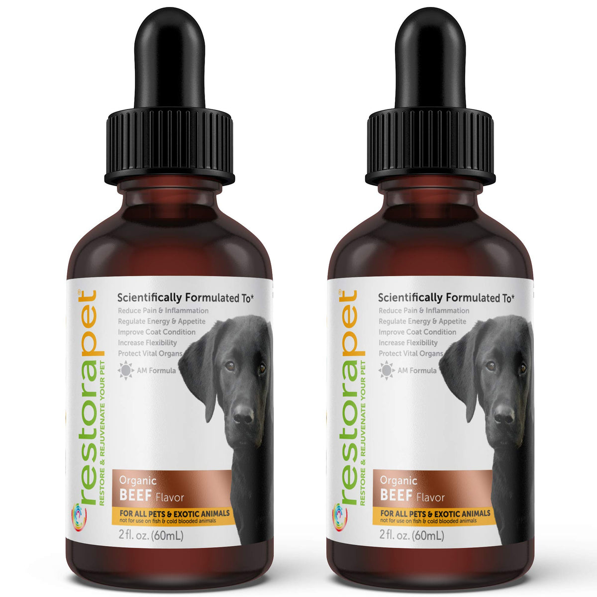 RestoraPet 2-Pack multivitamínico líquido para perros y gatos, posible apoyo articular