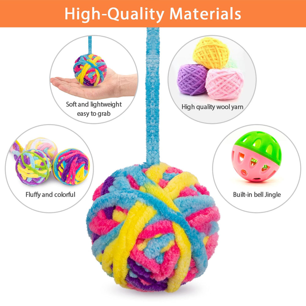 Pompón de lana Retro Shaw: colores brillantes para estimulación sensorial.