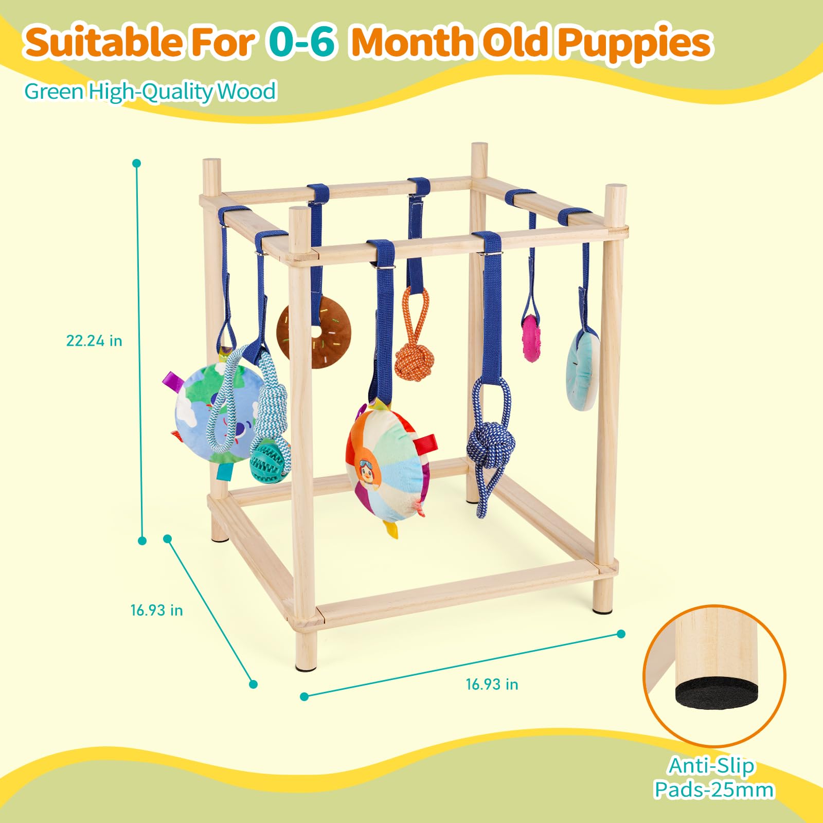 Retyion 8 juguetes colgantes para perritos, promueven estimulación sensorial durante el juego