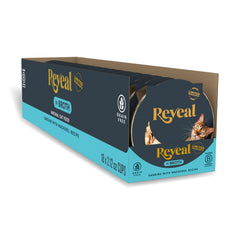 Reveal comida húmeda natural para gatos, 18 porciones en tazas para la rutina diaria.