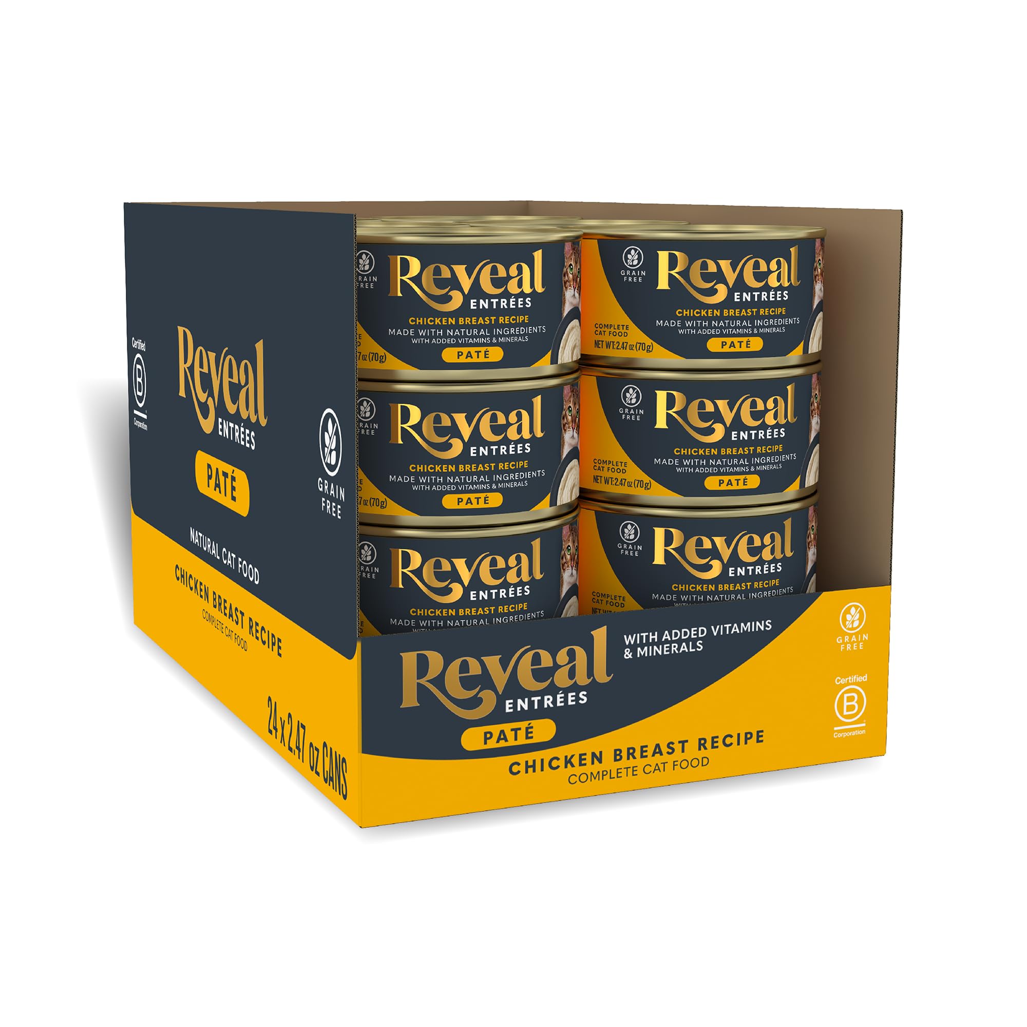 Reveal Entrées Paté textura sedosa en lata, experiencia suave para cada comida