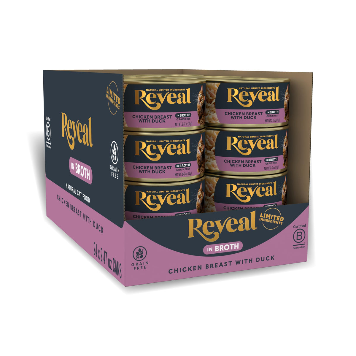 Reveal Gato: lata natural con proteína principal para una comida sabrosa