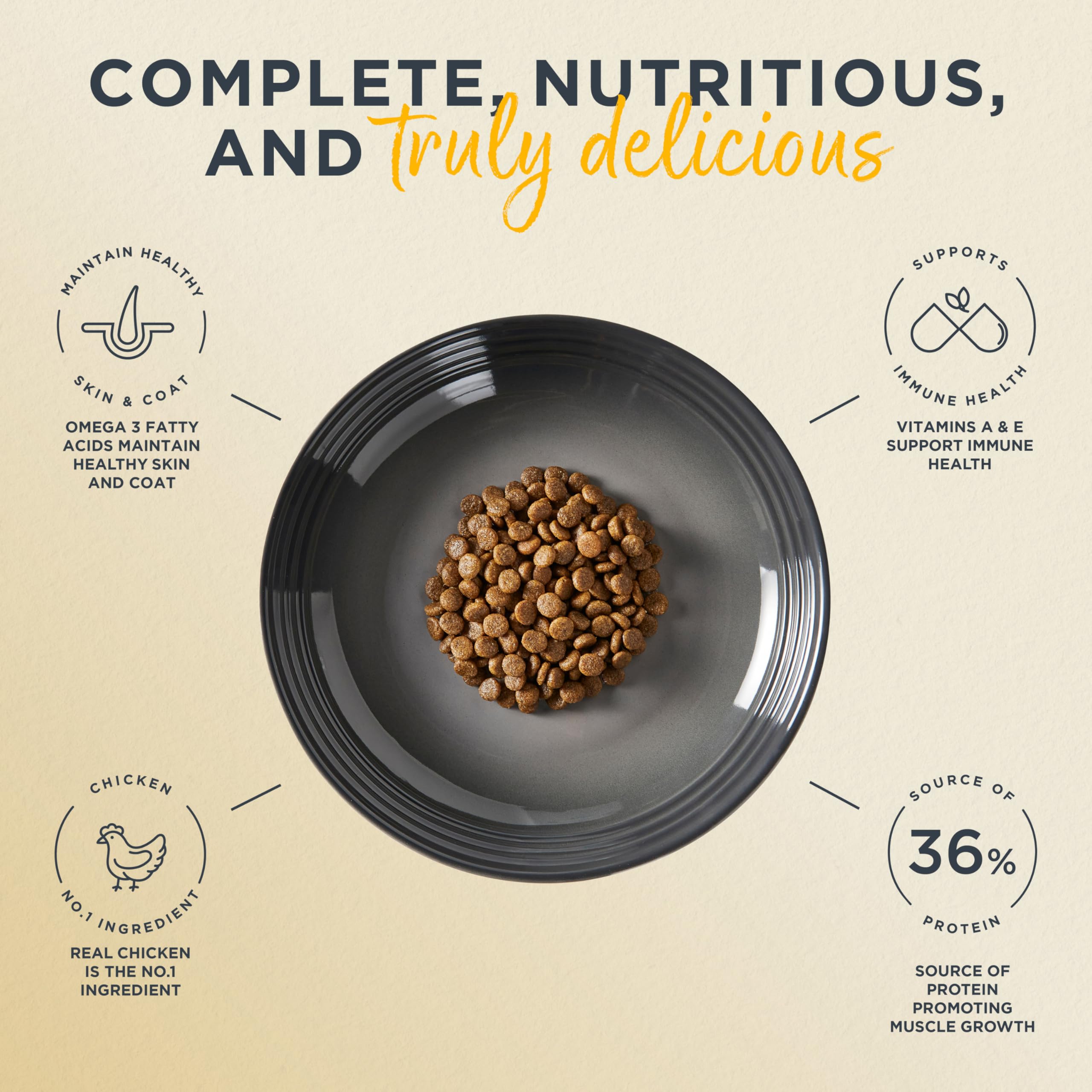 Ingredientes naturales de Reveal para una dieta completa.