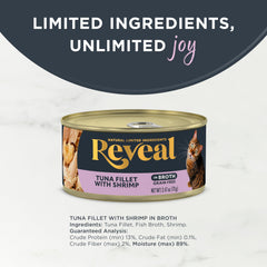 Reveal proteína real como primer ingrediente para felinos activos.