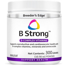 Breeder’s Edge B Strong polvo para perros y gatos, apoyo energético diario.