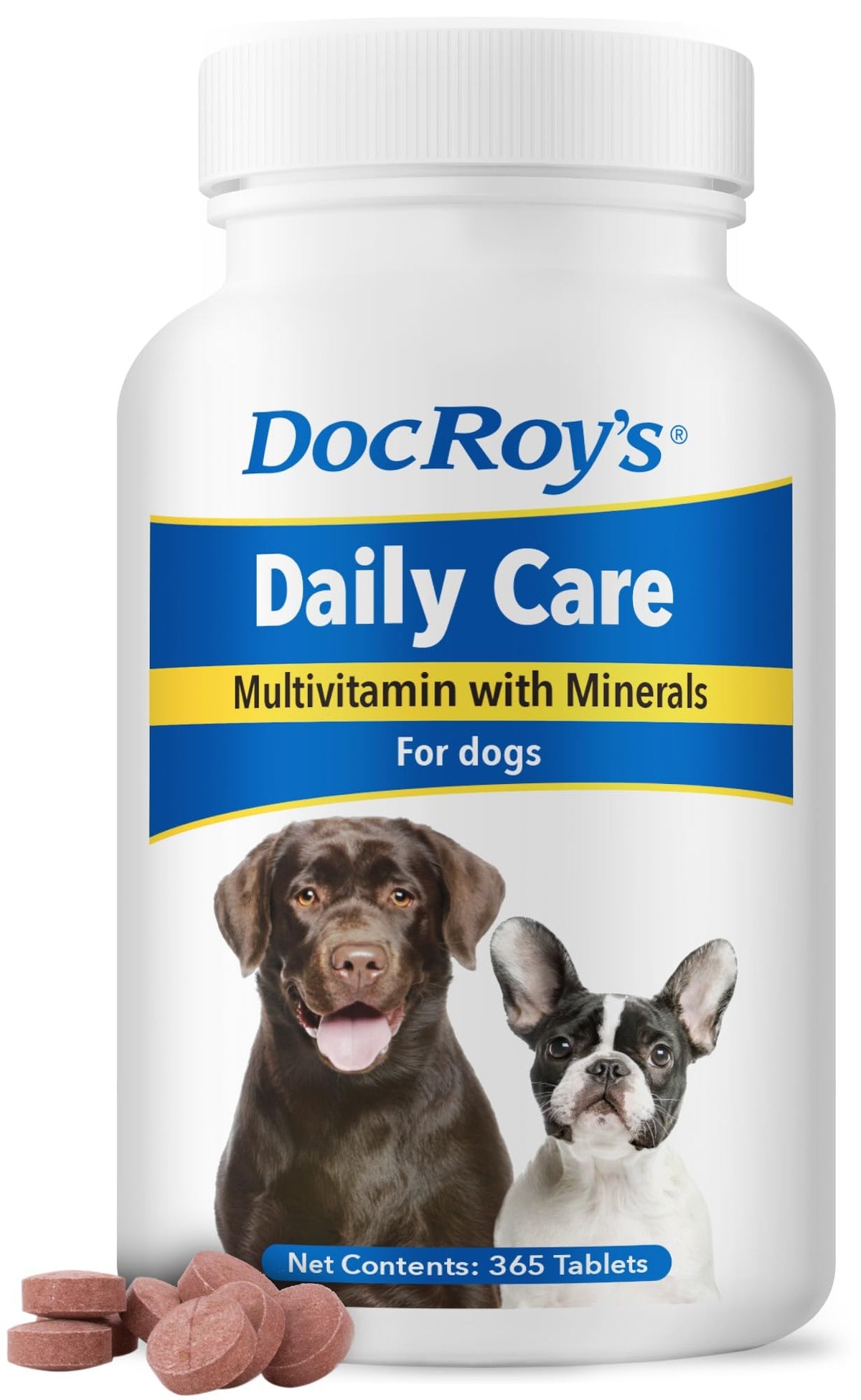 Doc Roys Daily Care: tabletas para perros, nutrición diaria y apoyo general.
