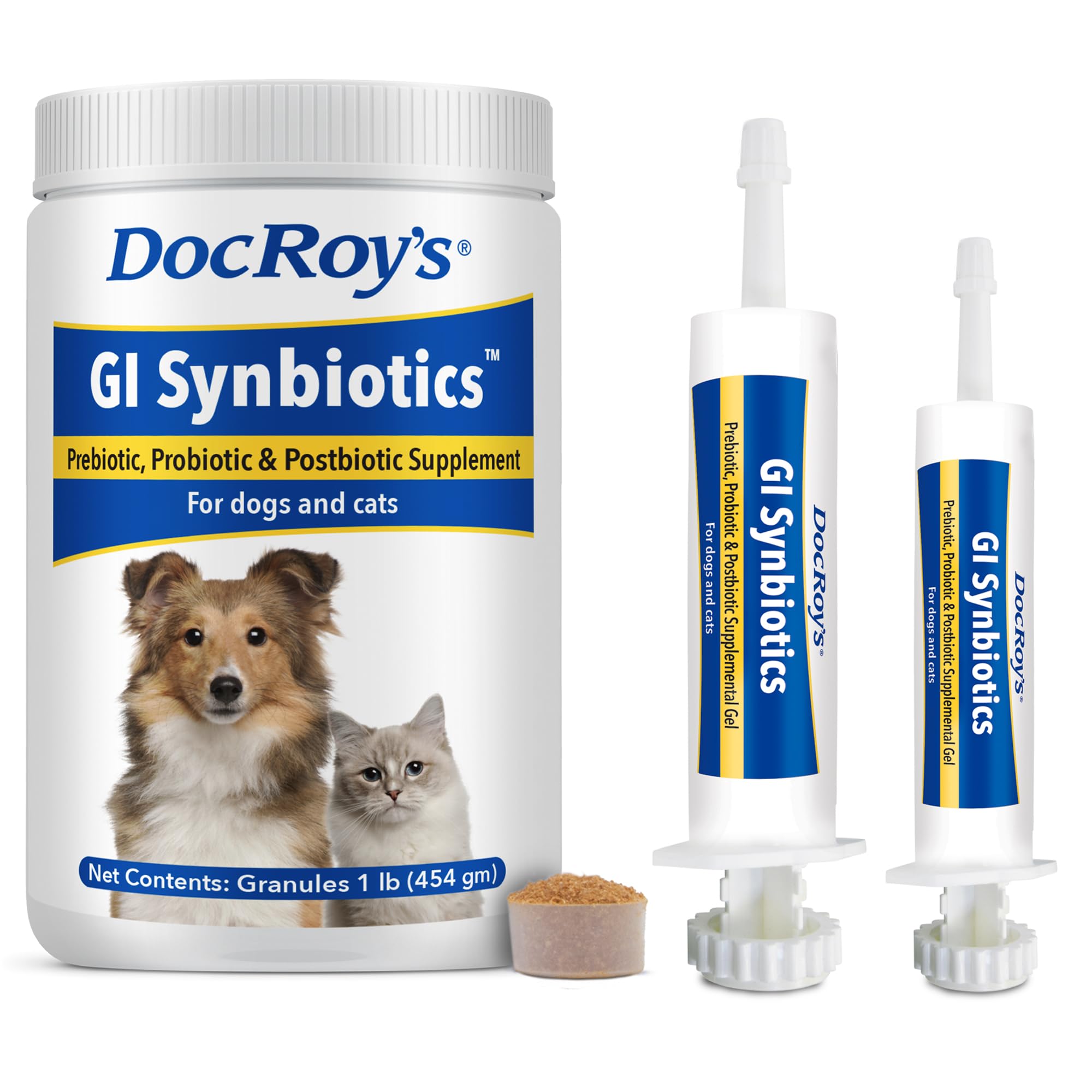 Doc Roy’s GI Synbiotics Gel apto para perros y gatos en todas las etapas de vida.