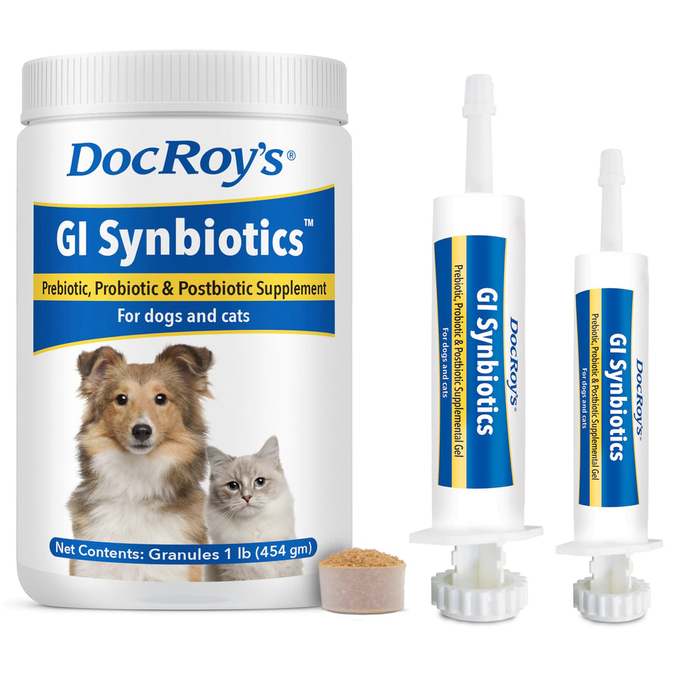 Doc Roy’s GI Synbiotics Gel apto para perros y gatos en todas las etapas de vida.