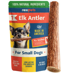 REXIPETS cuernos de alce para perros, masticables y duraderos para sesiones de juego.