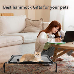 Rexwnadu Cama para gato lavable, material de malla facilita la limpieza.