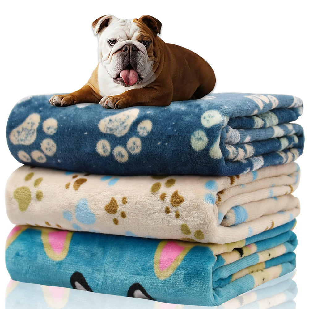 Manta Rezutan para perro mediano en azul, tacto suave para confort diario.