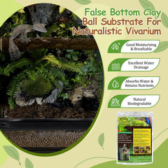Riare fondo falso de arcilla expandidas, base estable para plantas y sustratos