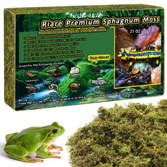 Riare musgo sphagnum natural en terrario para reptiles.