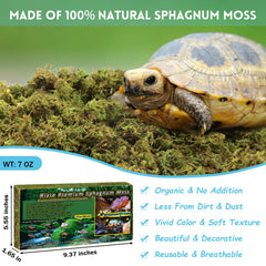 RiAre musgo sphagnum para terrario, control de humedad estable.