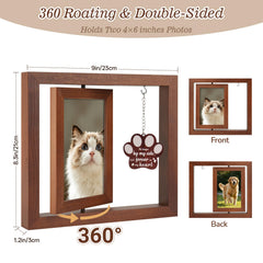 Ricalin marco perro memorial doble cara 4x6 ofrece display versátil para fotos favoritas