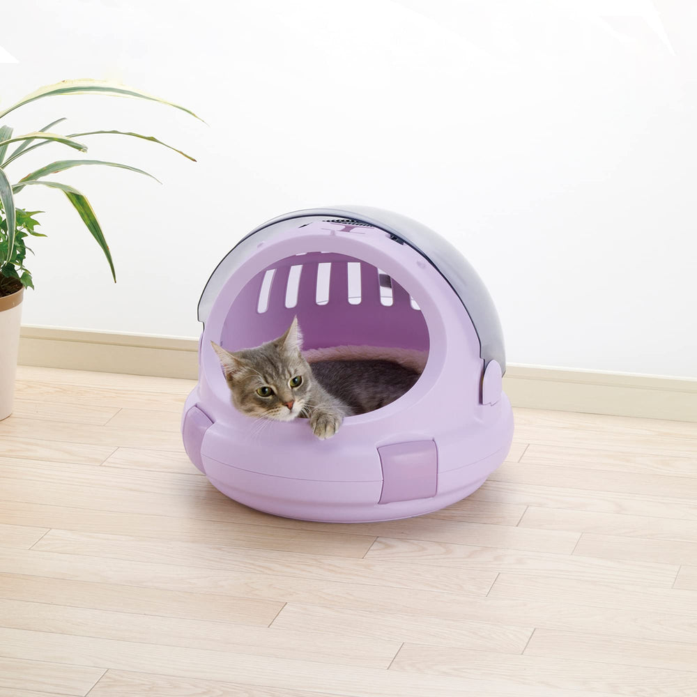 Richell cápsula espacial diseño práctico para uso en coche y visitas al veterinario.