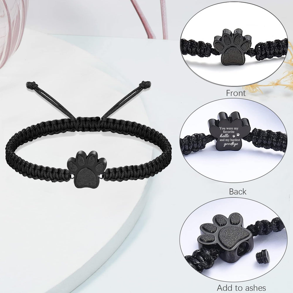 Pulsera RIPFEVURN urna huella de patita, recuerdo significativo para mascota.