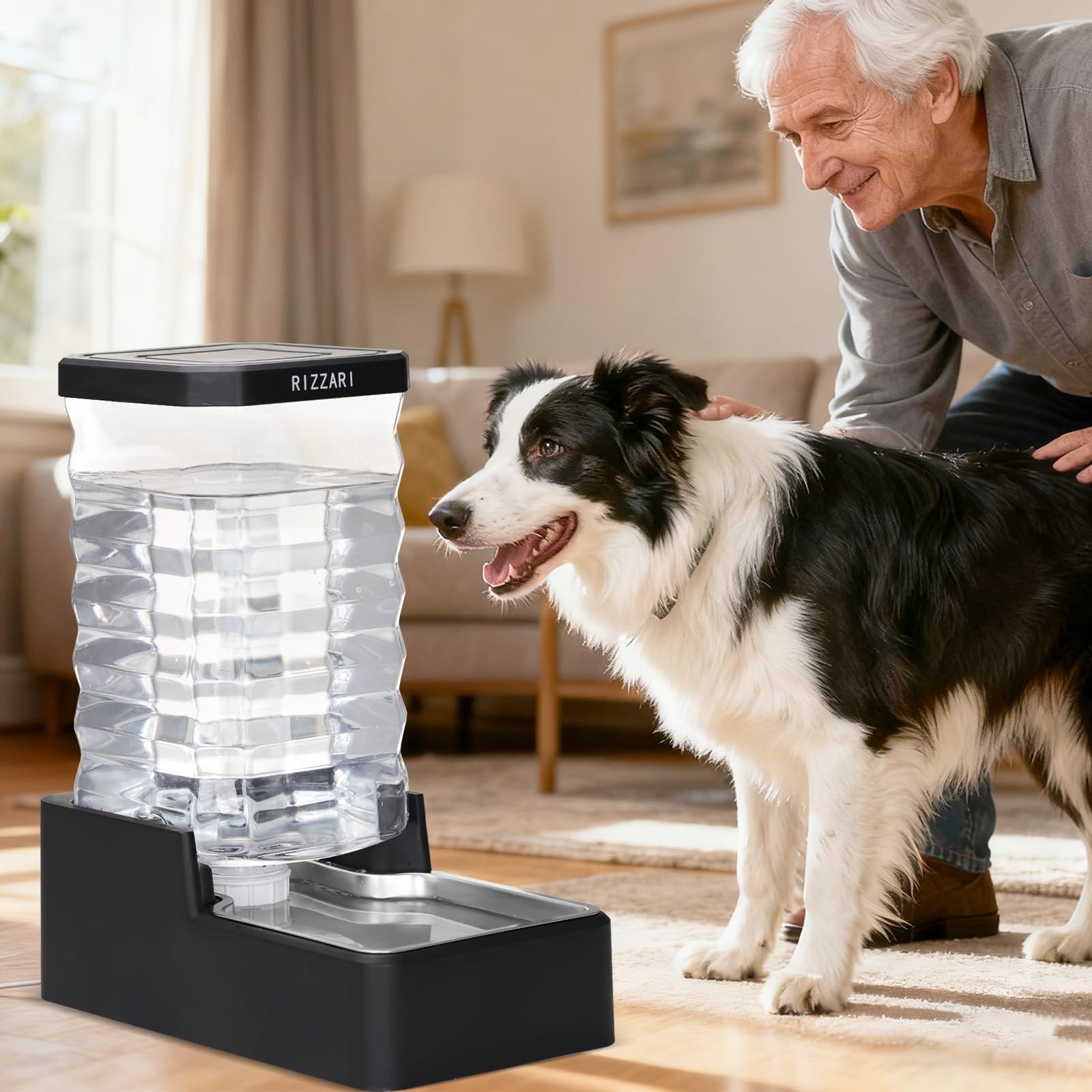 RIZZARI diseño cuadrado elegante: se integra con la decoración y fomenta la hidratación.