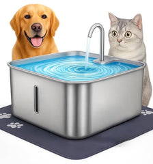 Bebedero RMH de acero inoxidable 7L, ideal para mascotas con mayor hidratación.