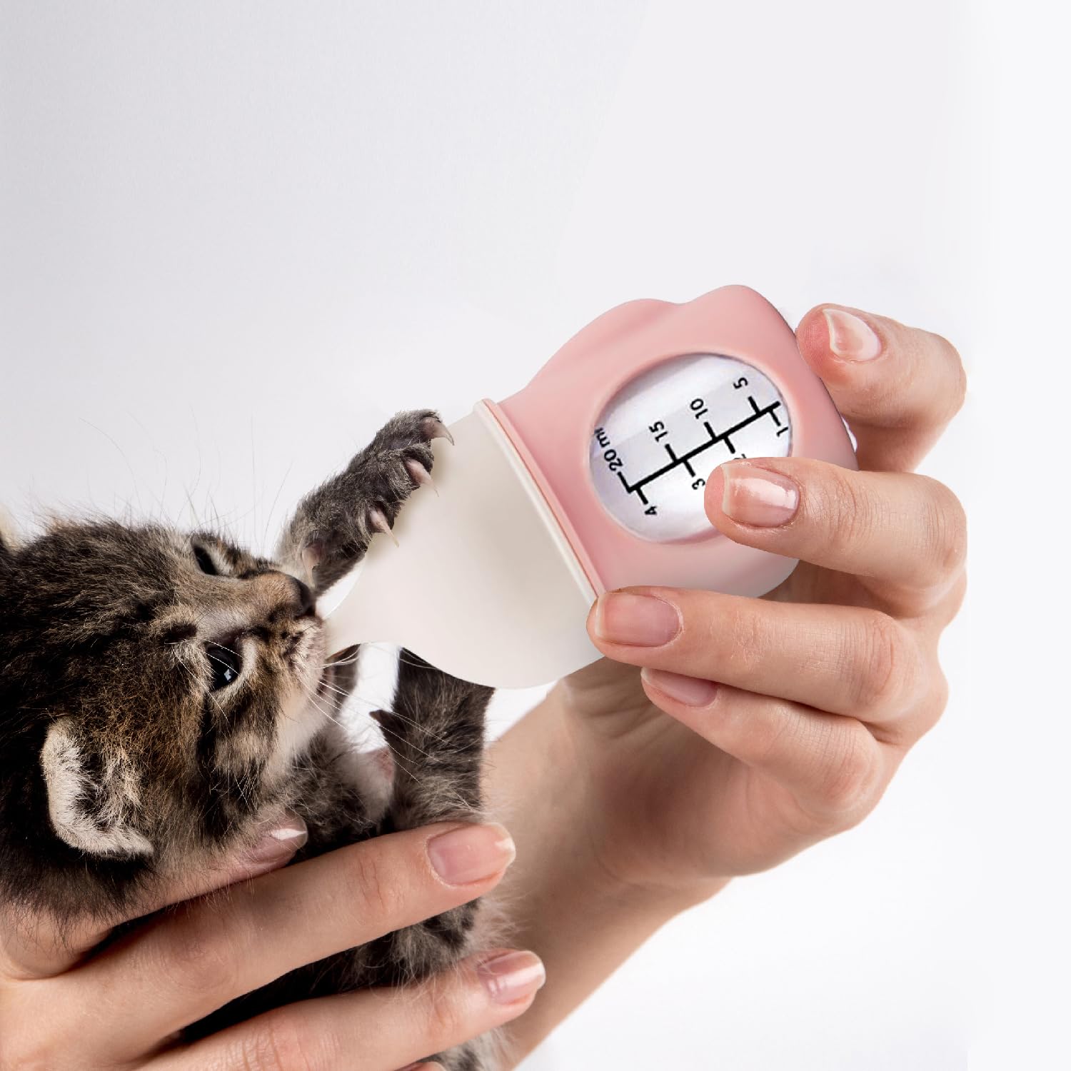 Rock Tech biberón desmontable, limpieza rápida y esterilización fácil en rosa.
